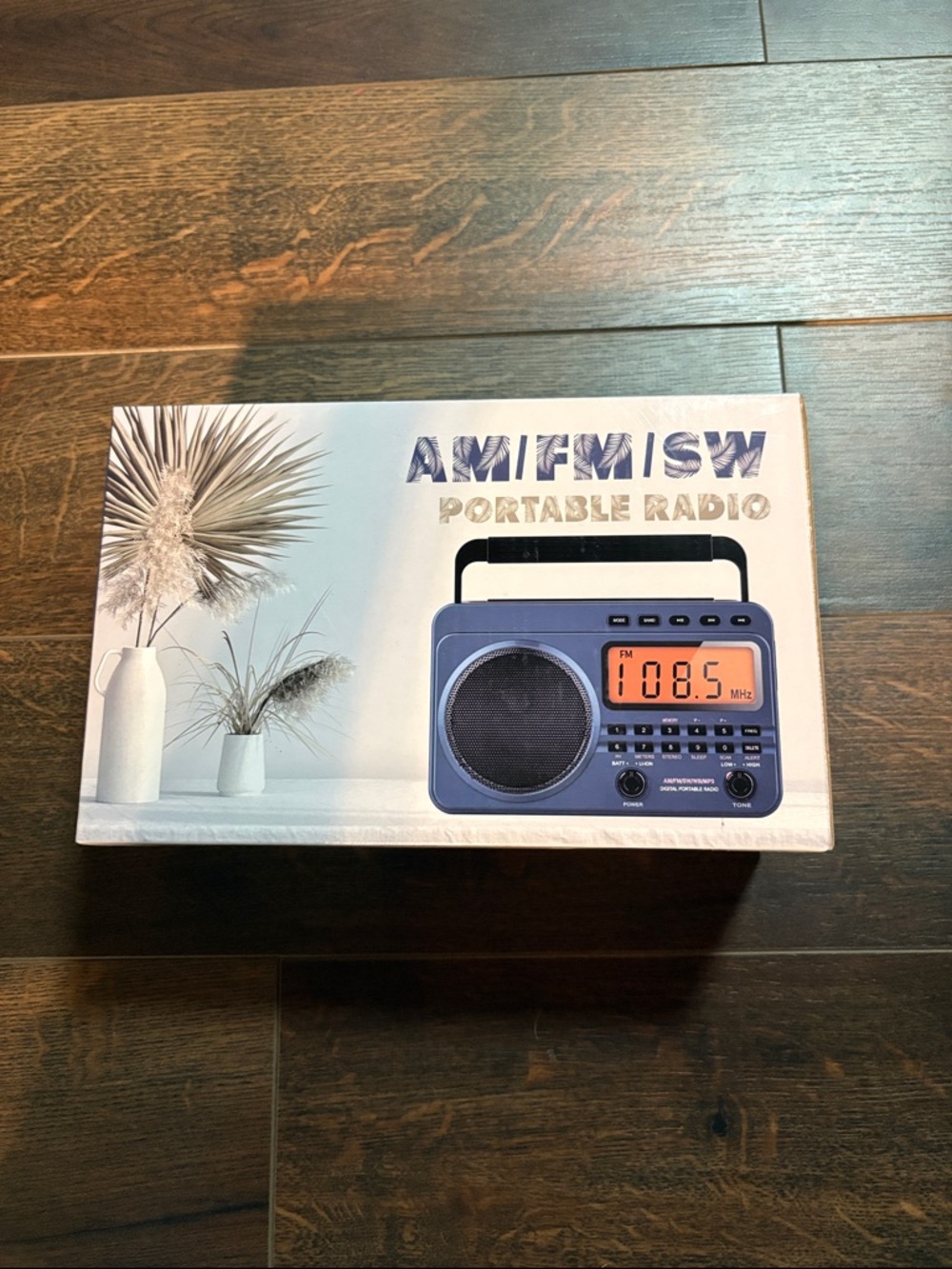 Blue Portable AM/FM/SW Radio – Compact Travel Stereo